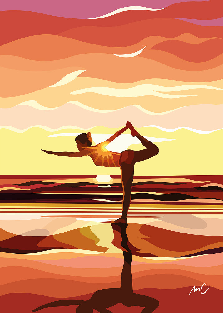 Sunset Yoga - Collection Mathilde Crétier 30x40 cm - Image Republic