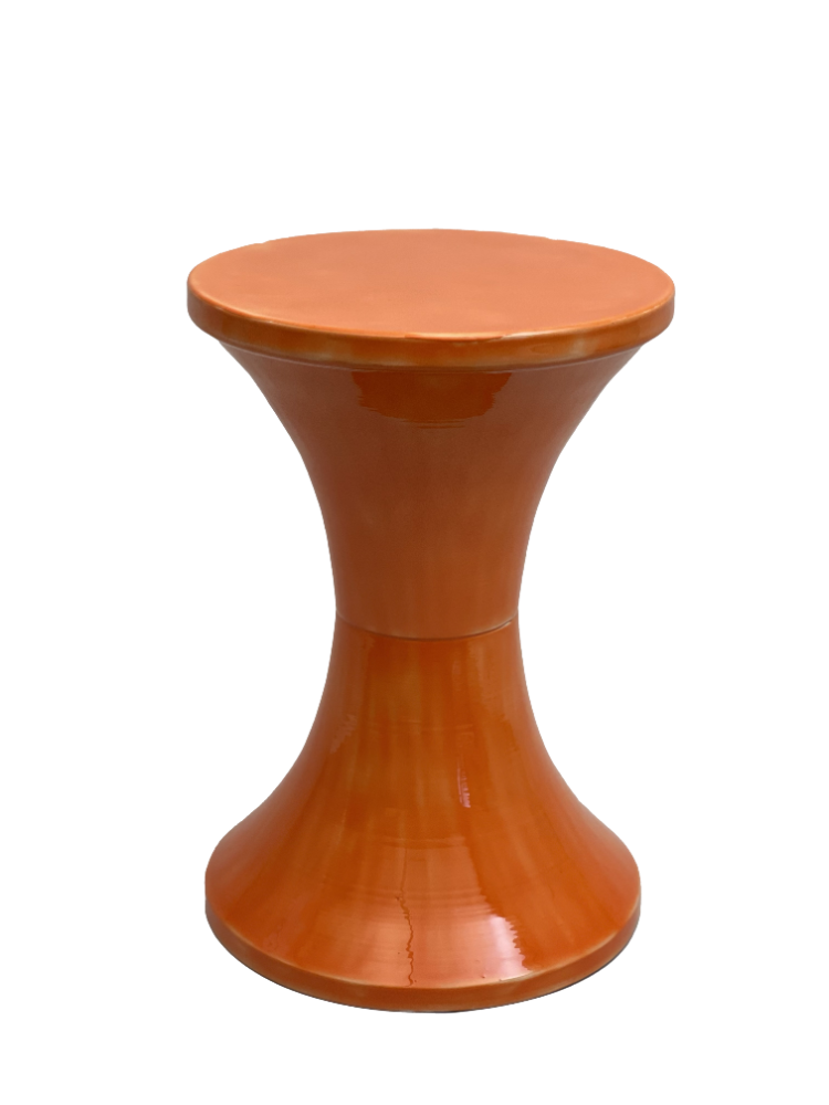 Tam Tam Orange - Tabouret en métal - Bazar Deluxe