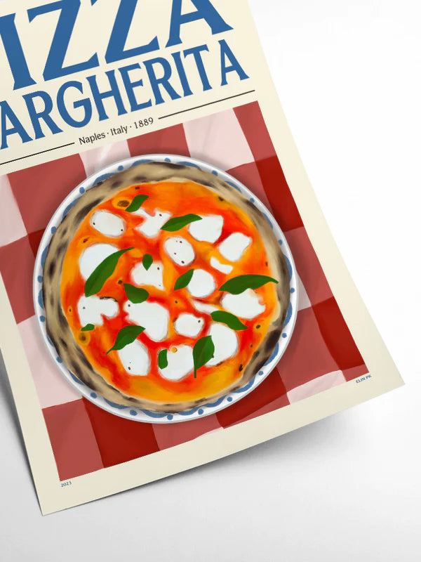 Affiche Pizza Margherita Elin Pk - PSTR Studio | Memento Mori