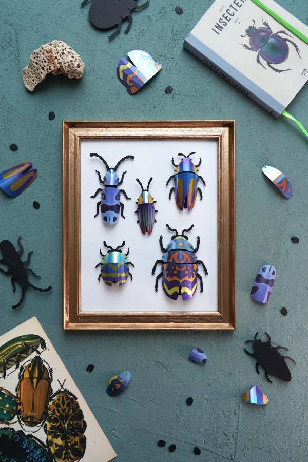 Assembli puzzle 3D collection Beetle - Blue bend 