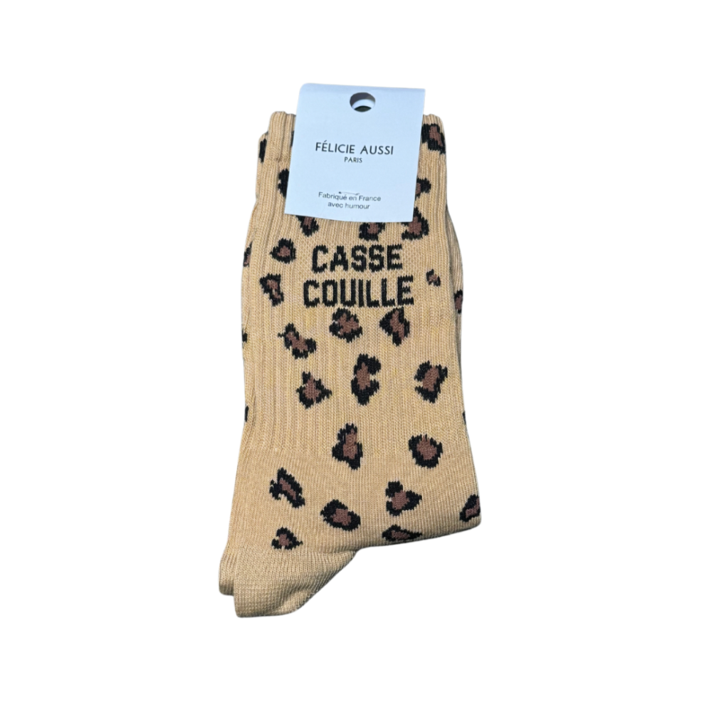 Chaussettes léopard pour femmes Casse Couille Félicie Aussi 36/40