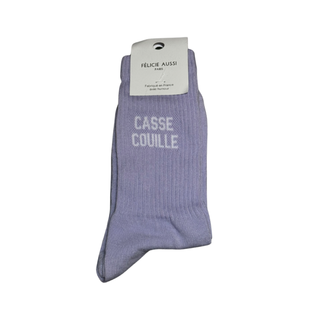 Chaussettes mauve pour femme Casse Couille Félicie Aussi 36/40