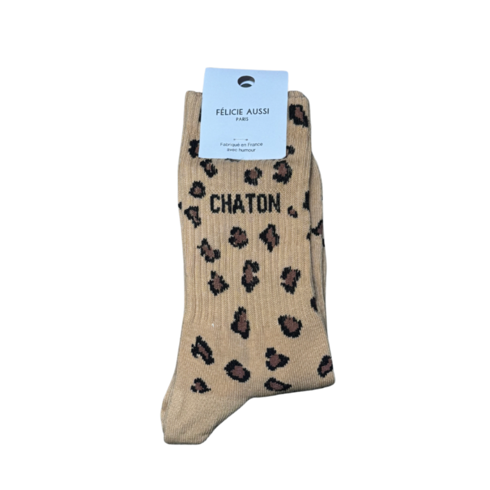 Chaussettes léopard pour femmes Chaton Félicie Aussi 36/40