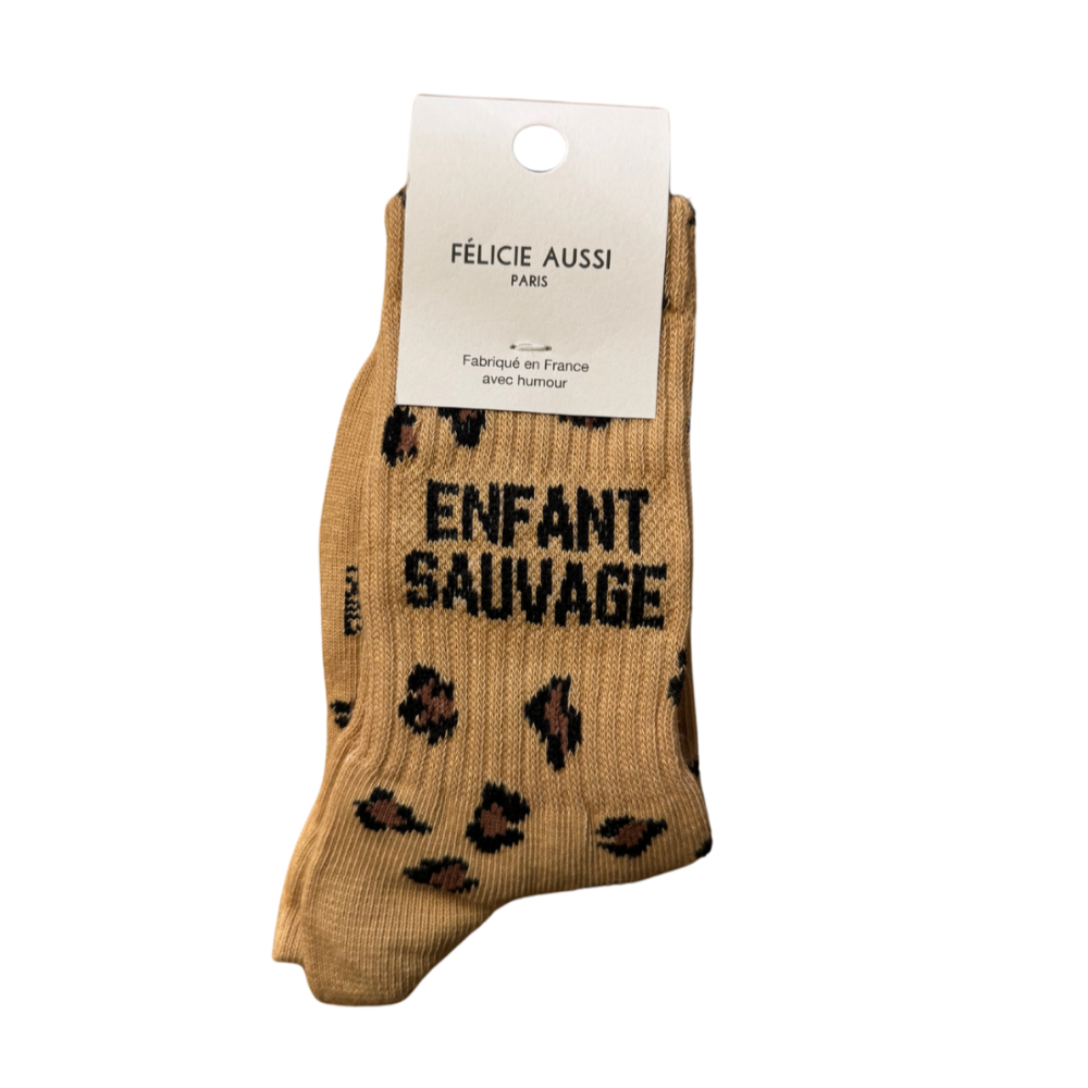 Chaussettes leopard pour enfants Enfant Sauvage Félicie Aussi 27/30 - 31/34