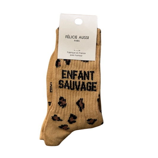 Chaussettes leopard pour enfants Enfant Sauvage Félicie Aussi 27/30 - 31/34