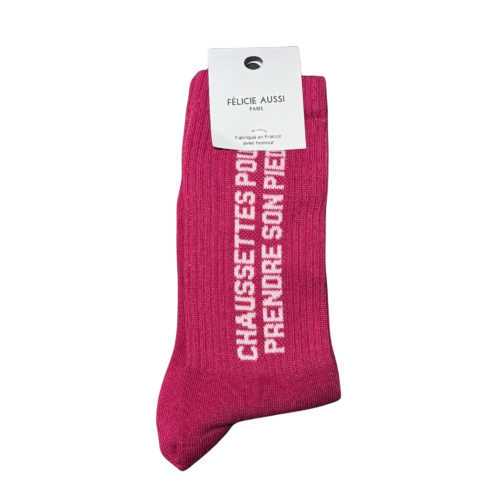 Chaussettes framboise pour femmes Pour Prendre son Pied Félicie Aussi 36/40