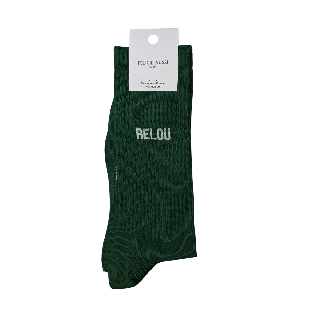 Chaussettes vertes pour hommes Relou Félicie aussi 40/45