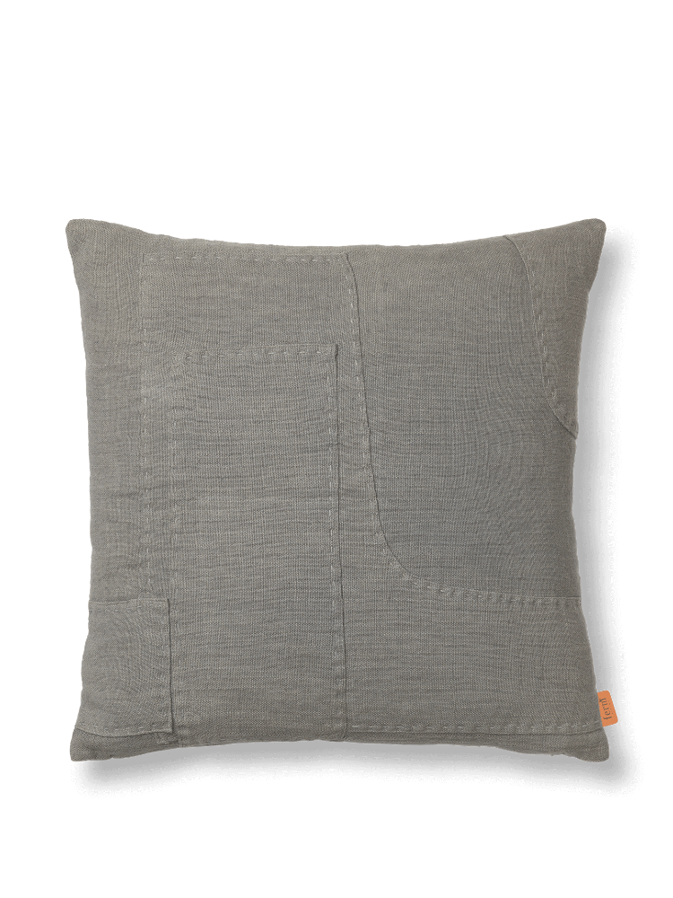 Coussin Ferm Living Darn blue grey 50x50cm par Leise Dich Abrahamsen