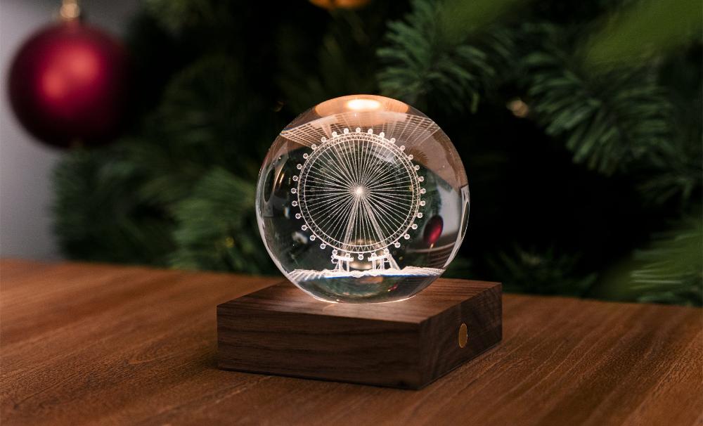 Ferris Wheel - Amber Crystal Light -boule lumineuse en cristal - Gingko