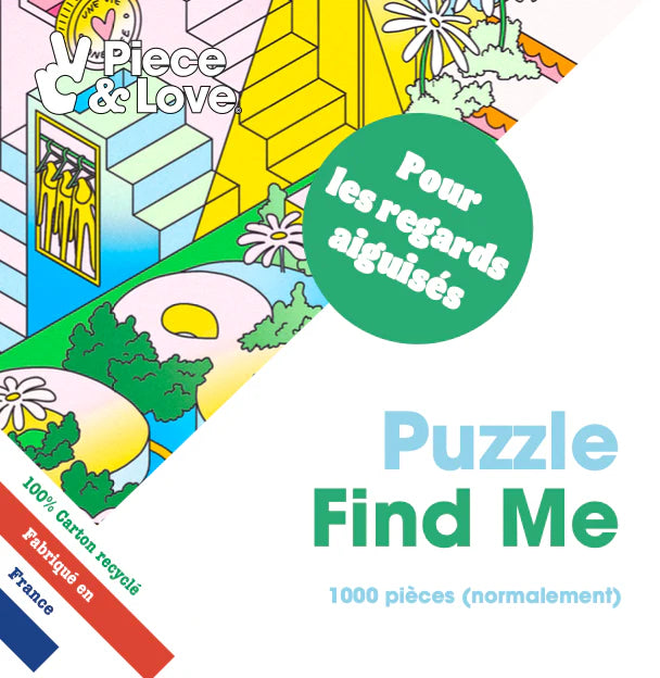 Puzzle Find me Piece and Love 1000 pièces - Boîte