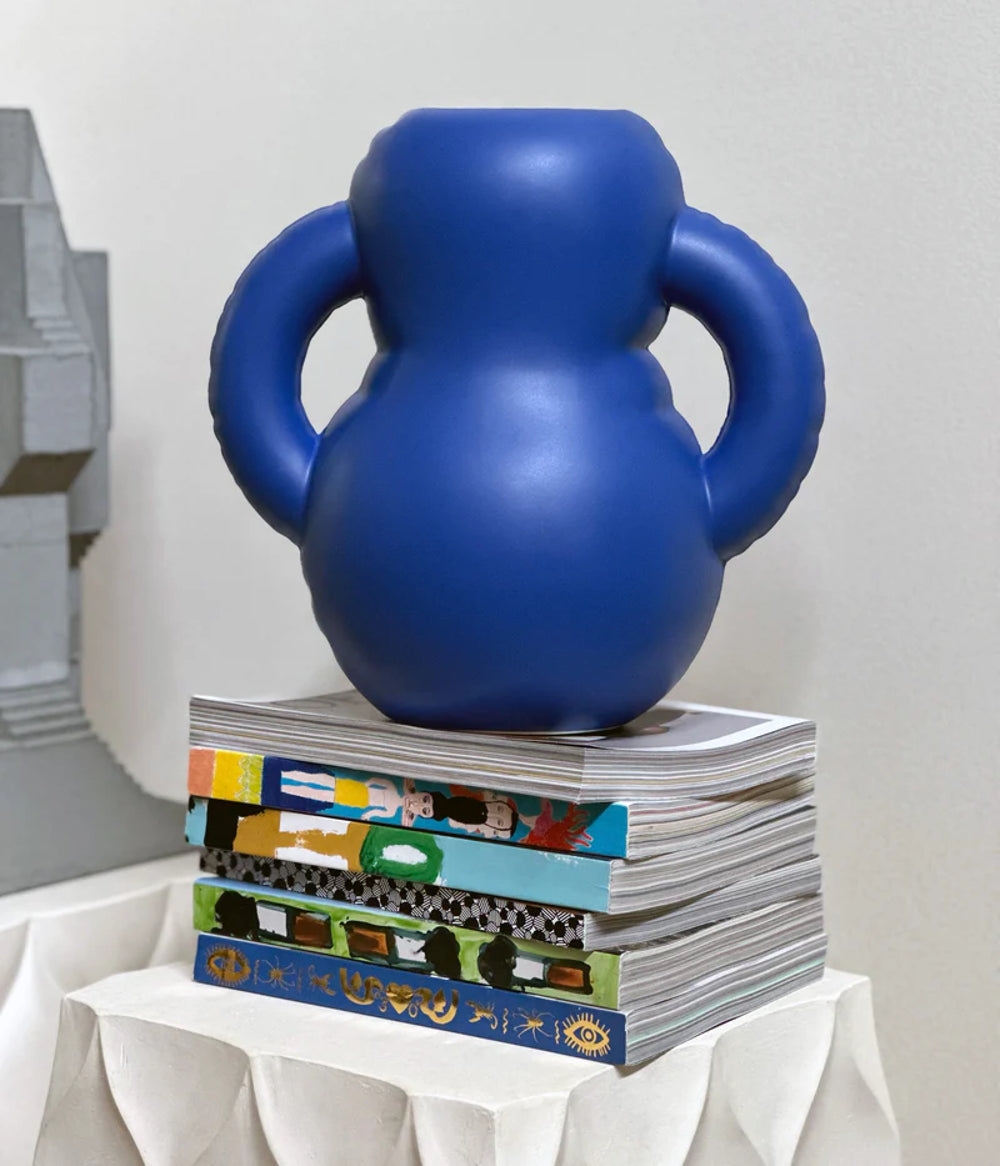 Vase en céramique bleu indigo - Home Studyo