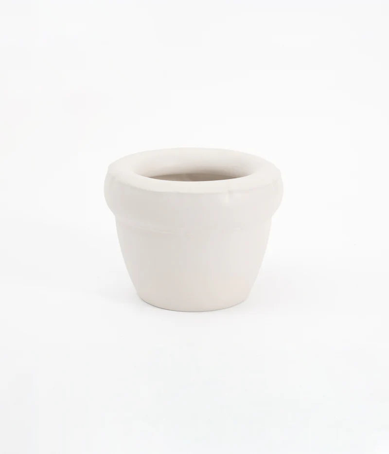 Petit pot Louis Bone en céramique effet mat - Home Studyo