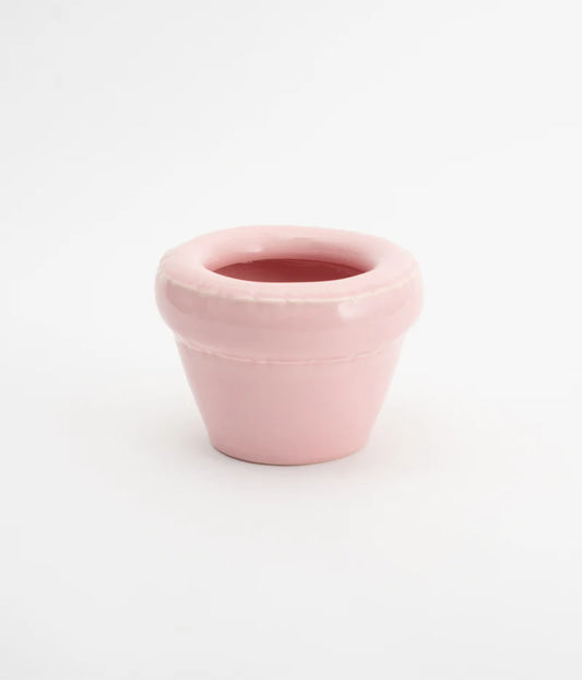 Petit pot Louis Bubblegum en céramique effet glossy - Home Studyo