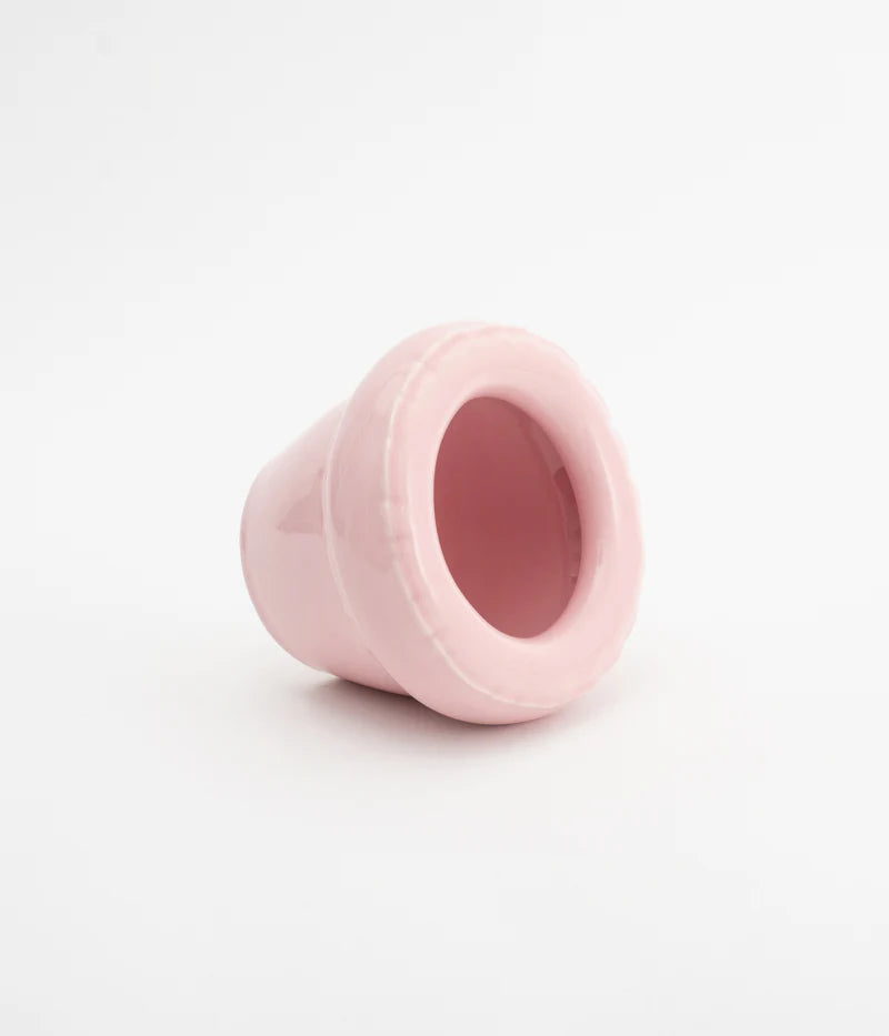 Petit pot Louis Bubblegum en céramique effet glossy - Home Studyo