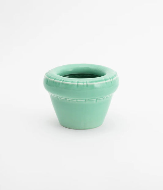 Petit pot Louis Seafoam en céramique effet glossy - Home Studyo