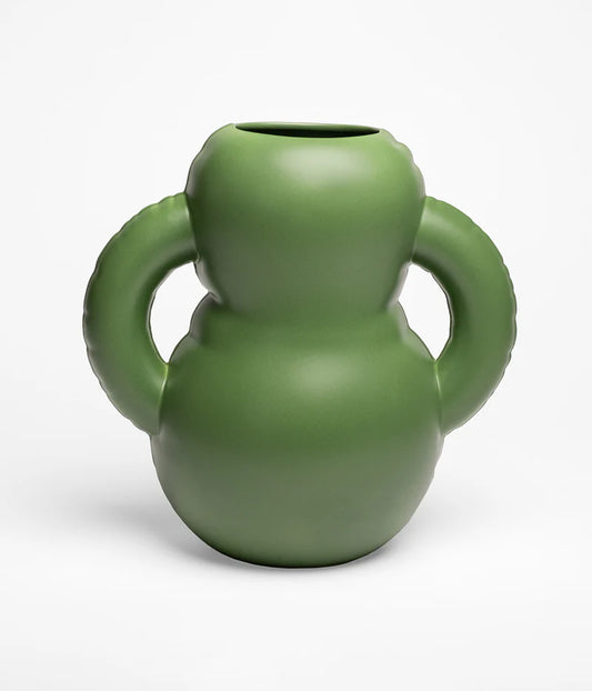 Vase Moss vert en céramique - Home Studyo