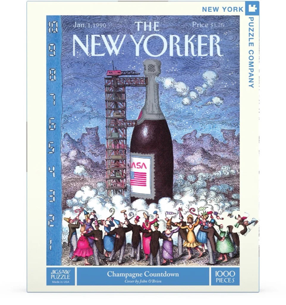 Puzzle the New Yorker Champagne Coutdown - Couverture John O'brien publié le 1 janvier 1990