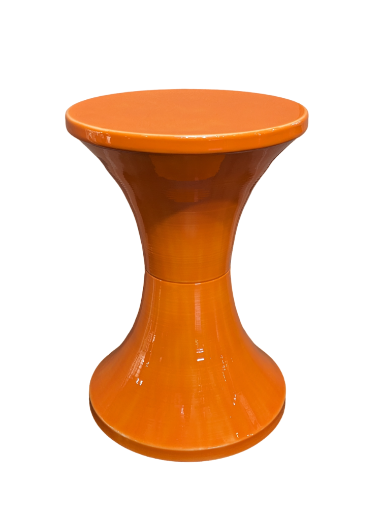 Tam Tam Orange - Tabouret en métal - Bazar Deluxe