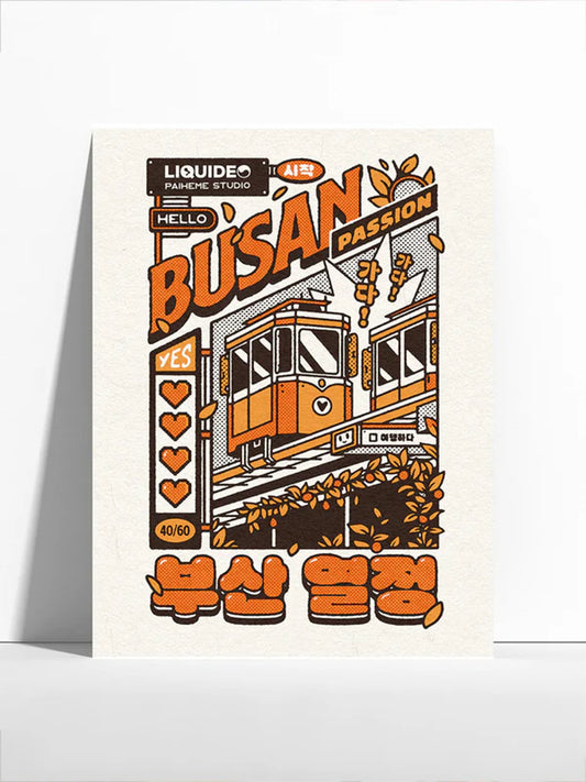 Busan Passion - Affiche 30x40cm - Paiheme Studio