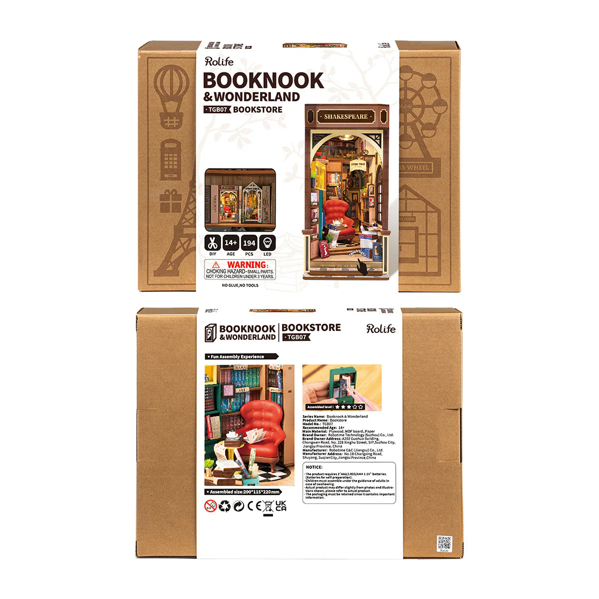 Bookstore Book Nook - Maison Miniature en Kit