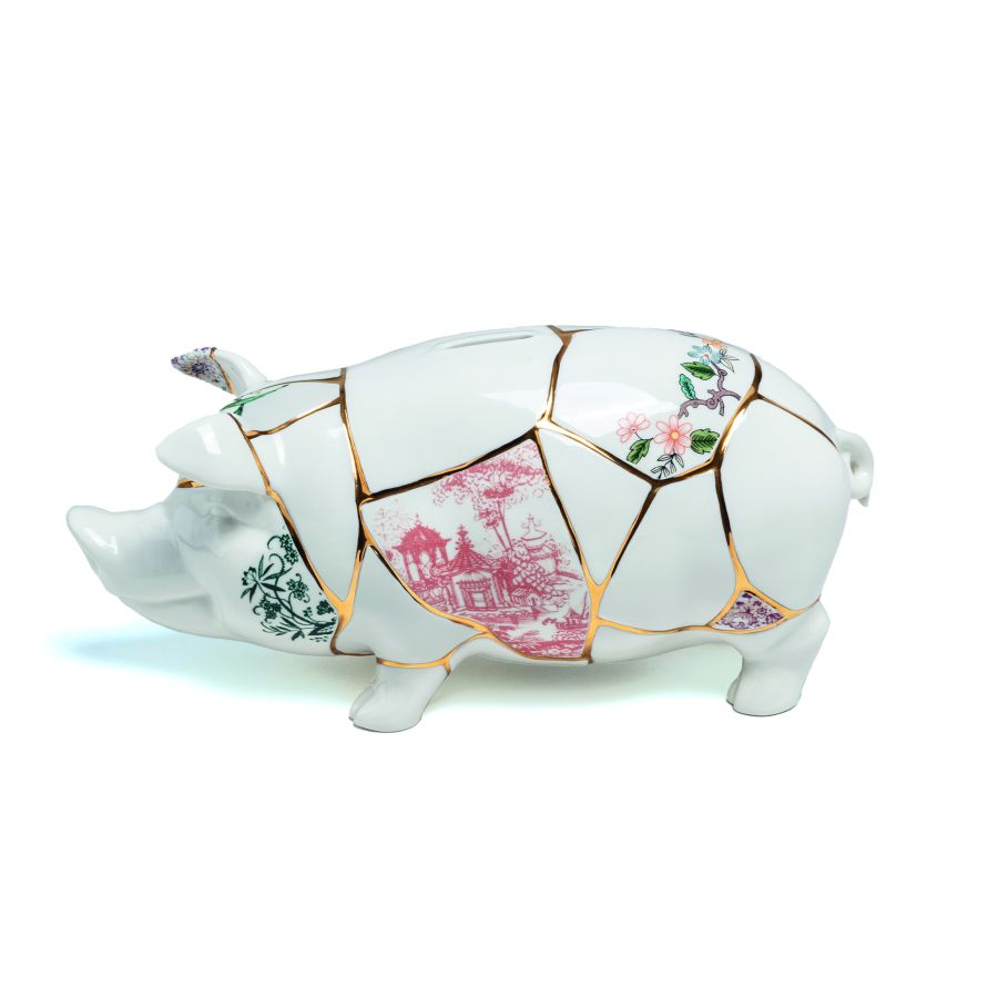 Tirelire Cochon collection Kintsugi Seletti