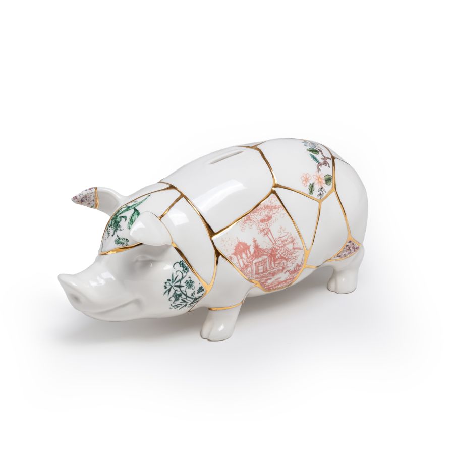 Tirelire Cochon collection Kintsugi Seletti