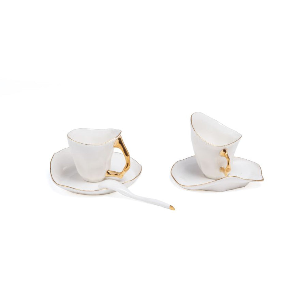 Set de 2 Tasses à café collection Meltdown en porcelaine - Seletti