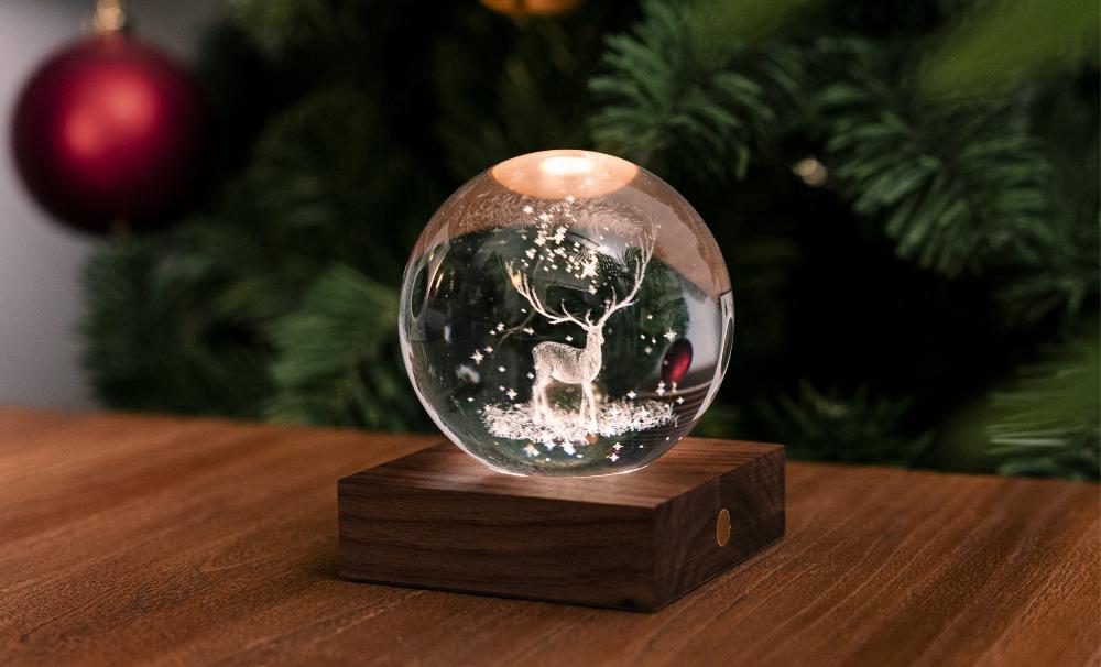 Stag - Amber Crystal Light -boule lumineuse en cristal - Gingko