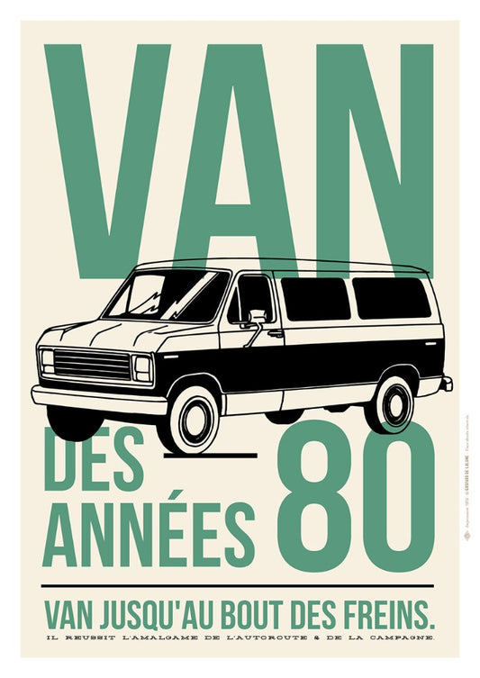 Van des années 80 - affiche 30x40 cm - signée et numérotée par Gaspard de Lalune