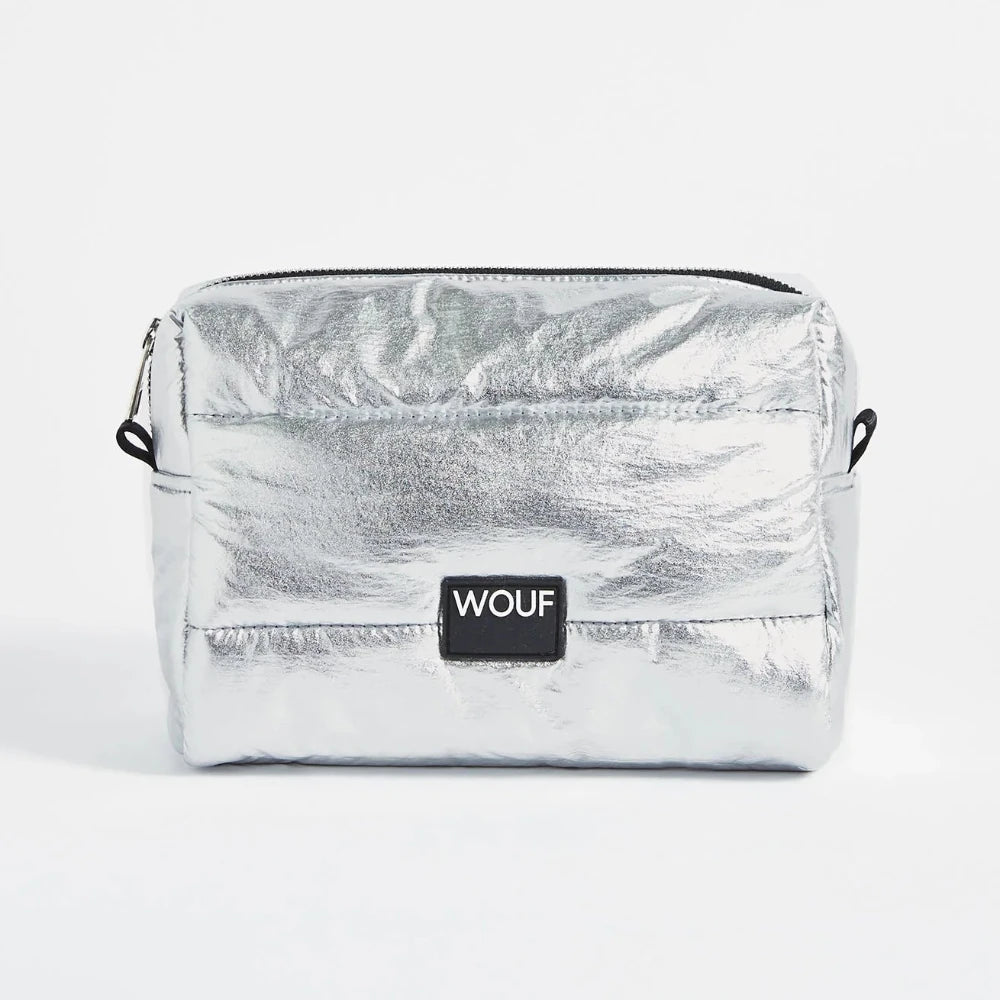 Wouf collection Silver Glossy trousse de toilette avec effet métallisé