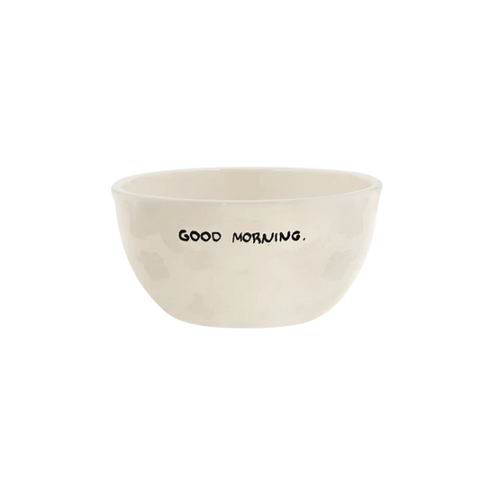 Good Morning -  Bol en céramique avec typo manuscrite - Anna+nina