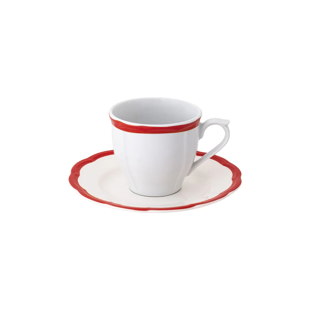 Red Rim - Tasse et soucoupe - Bitossi