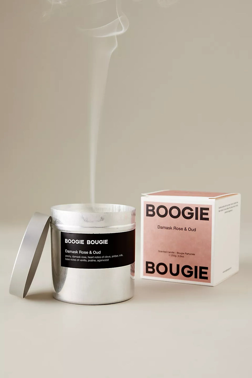 Rose de Damas et Oud - Bougie Parfumée - Boogie Bougie