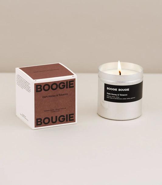 Miel Noir et Tabac - Bougie Parfumée - Boogie Bougie