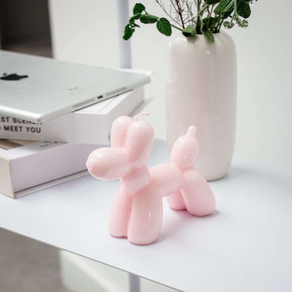 Bougie Balloon Dog Rose - Helio Ferretti