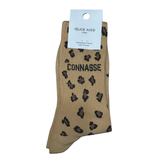 Chaussettes léopard pour femme Connasse Félicie Aussi  36/40