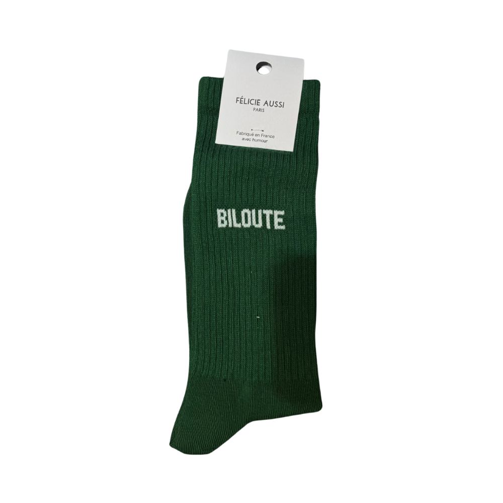 Chaussettes vertes pour hommes Biloute Félicie Aussi 40/45