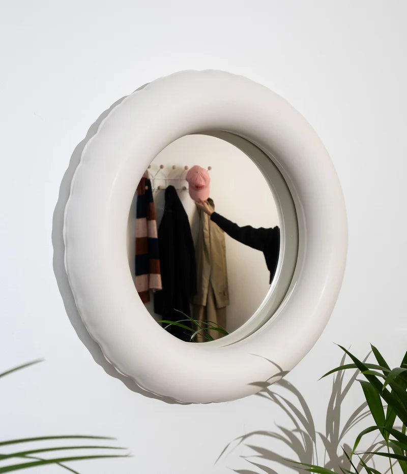 Miroir Joyce en céramique Blanc mat - Home Studyo