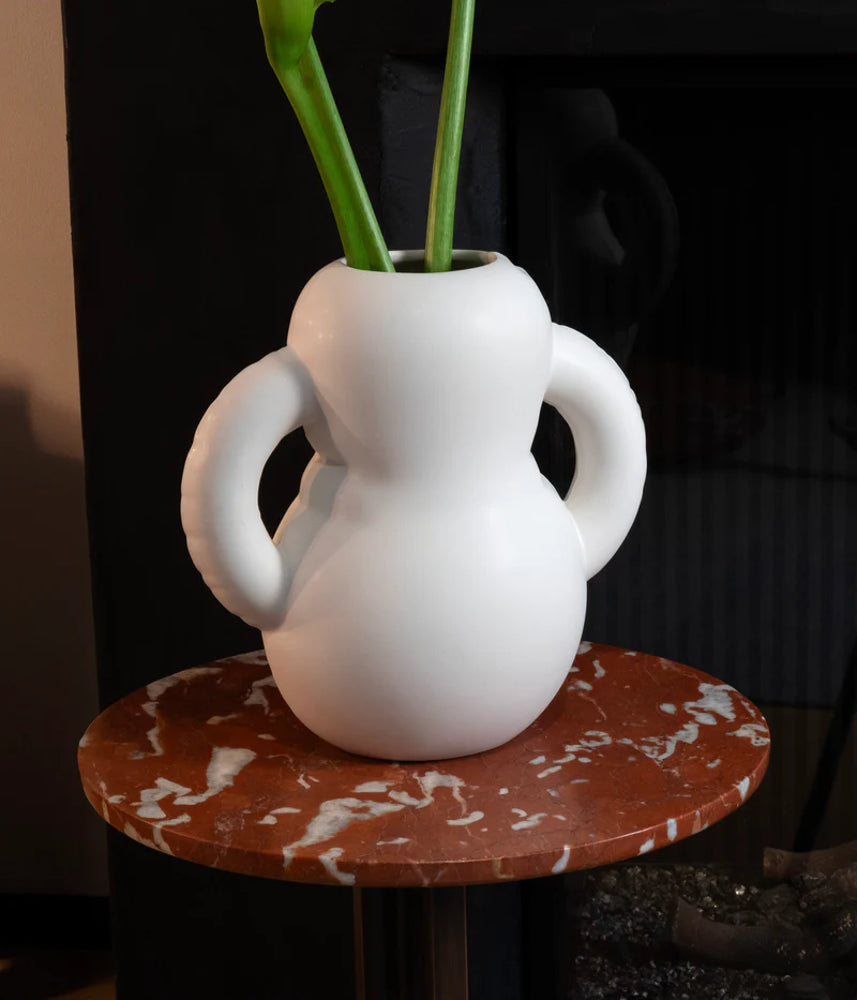 Vase Bone en céramique blanc - Home Studyo