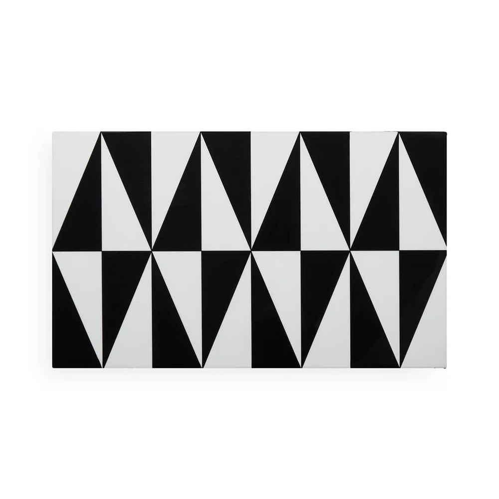 Boite en laqué noir et blanc Op Art - Jonathan Adler