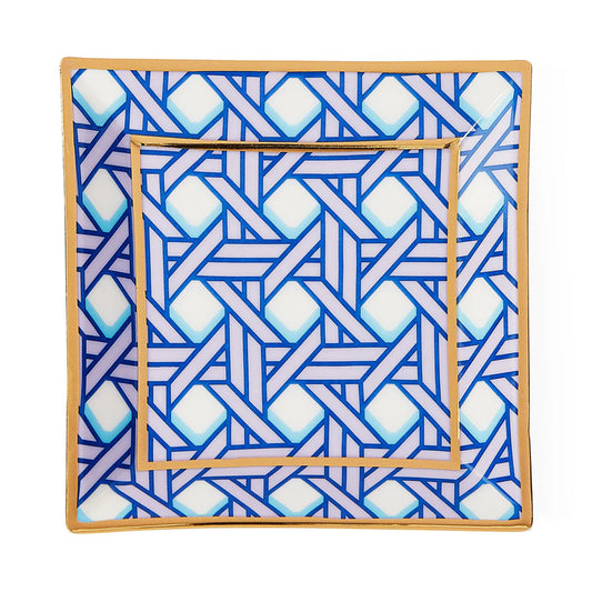 Plateau Basketweave en porcelaine cuite - Jonathan Adler 