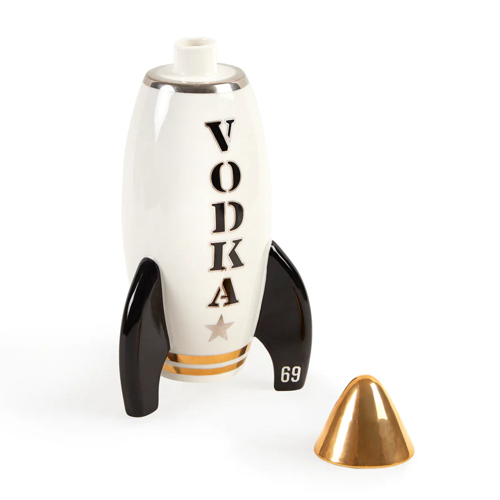 Carafe en porcelaine blanche Vodka rocket - Jonathan Adler