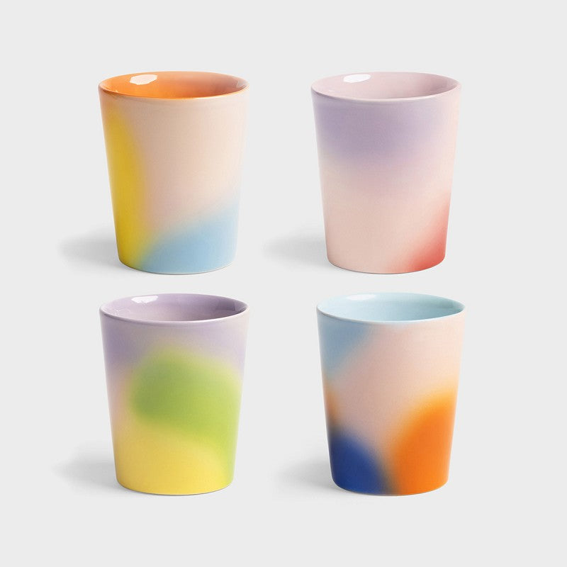 Hue Mugs &klevering - Set de 4 Mugs multicolore grand modèle 