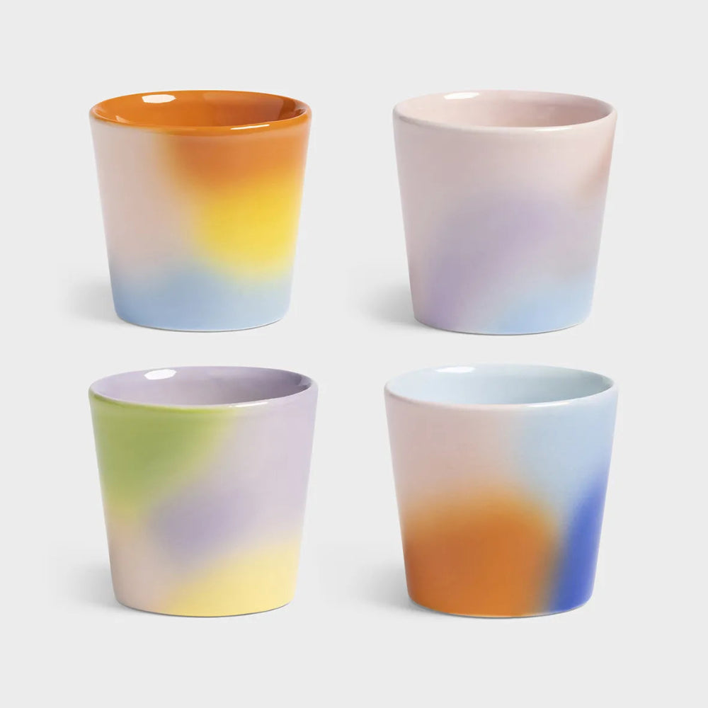 Hue Mugs &klevering - Set de 4 Mugs multicolore petit modèle 