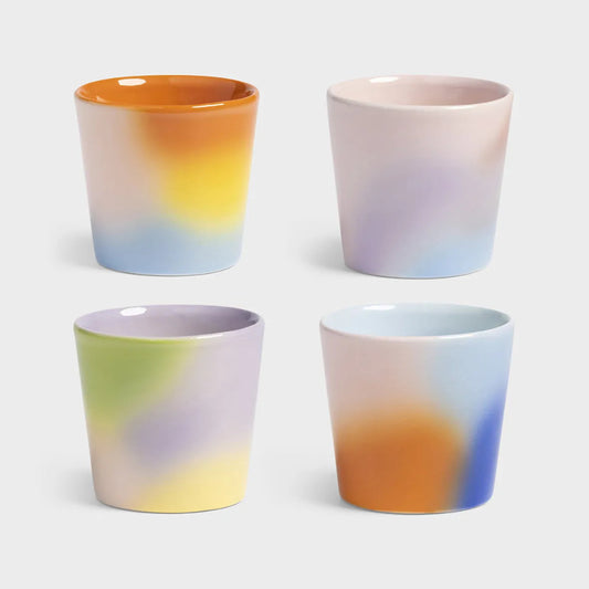 Hue Mugs &klevering - Set de 4 Mugs multicolore petit modèle 