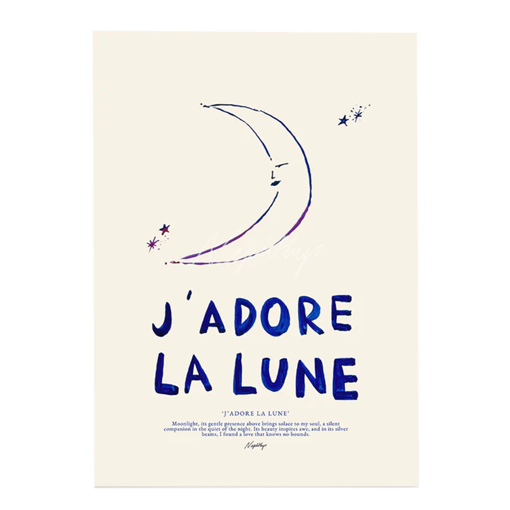 J'adore La Lune - Affiche - Nephtys