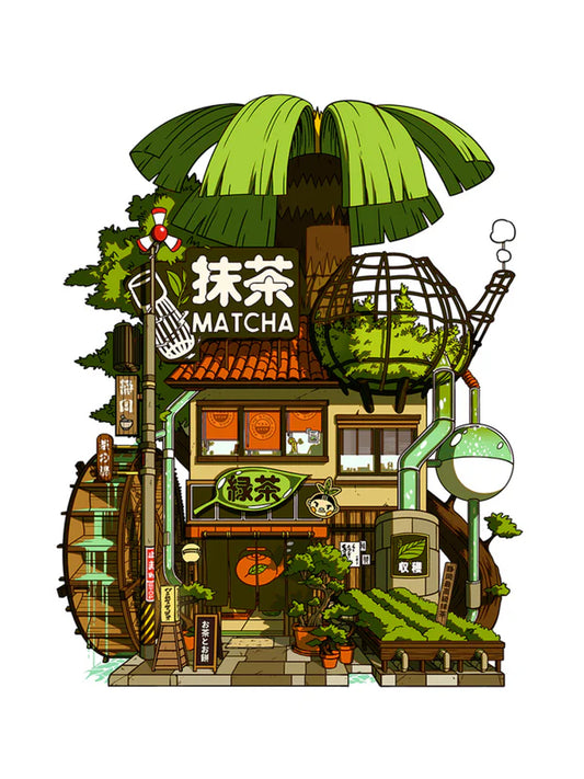 Matcha Storefront - affiche 30x40cm - Paihème Studio