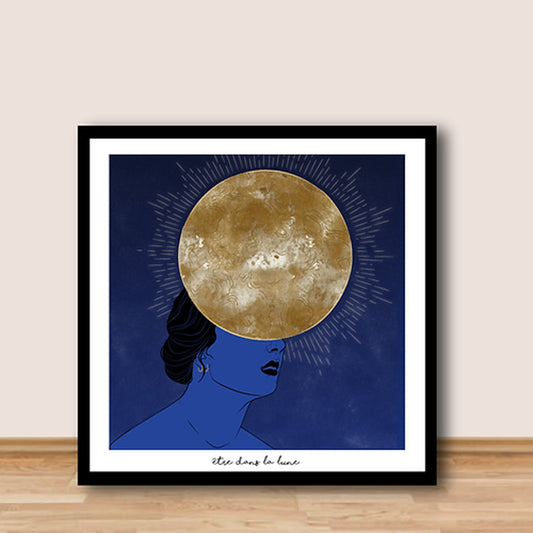 Etre dans la lune - affiche 30 x 30 - Palm Illustration