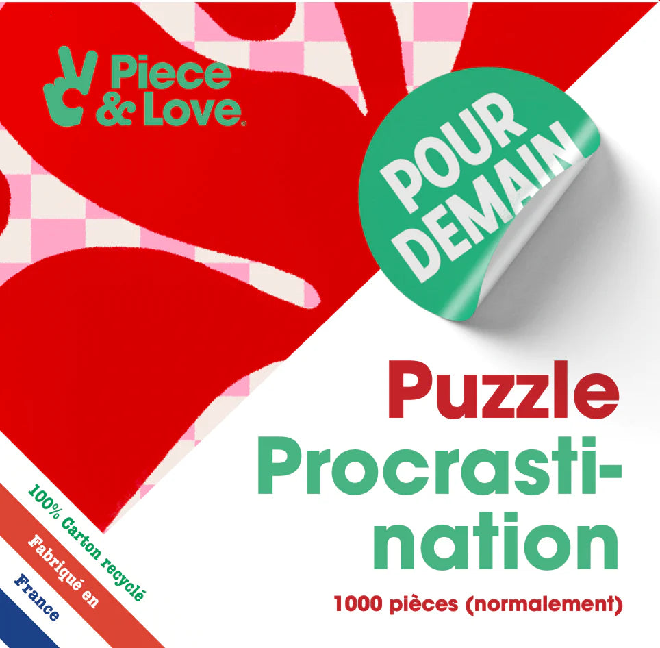 Puzzle Procrastination Piece and love - Puzzle 1000 pièces