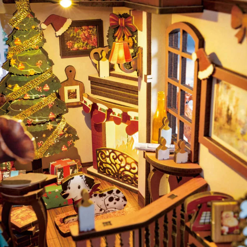 Christmas Indoor Scene Rolife - Maison miniature à monter soi-même modèle scène d'intérieur de Noël